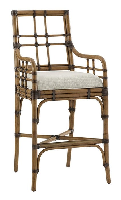 Tommy Bahama Home Twin Palms Lands End Bar Stool in Medium Umber (Set of 2)