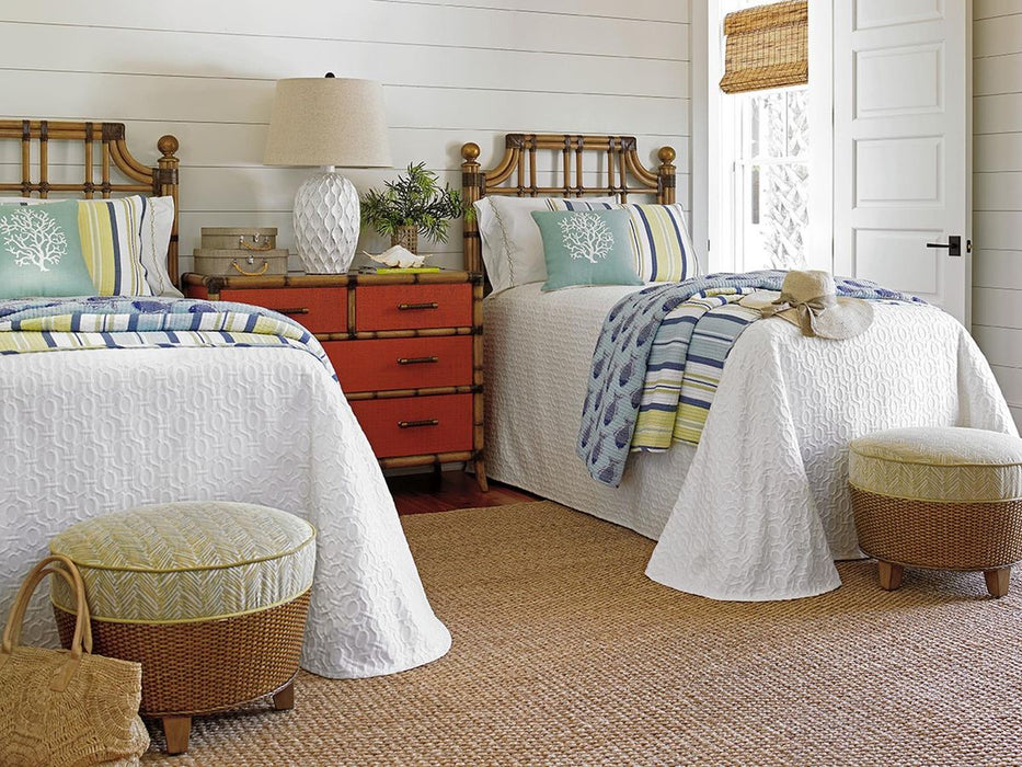 Tommy Bahama Home Twin Palms St. Kitts Twin Rattan Headboard in Medium Umber 01-0558-141HB image