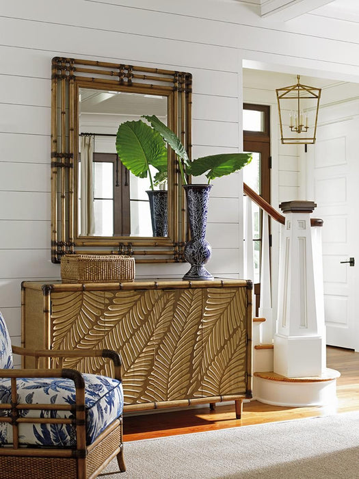 Tommy Bahama Home Twin Palms Savana Bamboo Mirror in Medium Umber 01-0558-205
