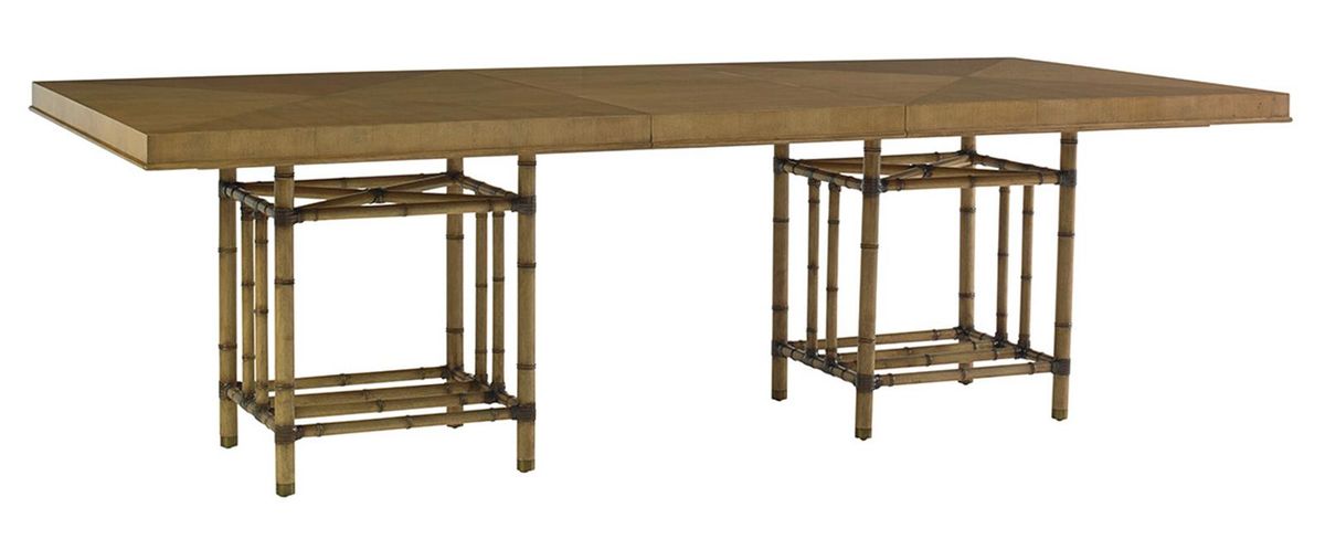 Tommy Bahama Home Twin Palms Caneel Bay Dining Table in Medium Umber