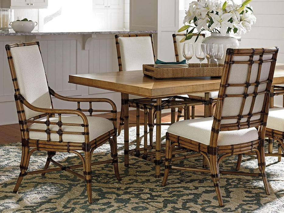 Tommy Bahama Home Twin Palms Summer Isle Upholstered Side Chair in Medium Umber (Set of 2)