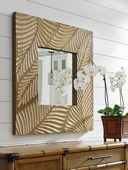 Tommy Bahama Home Twin Palms Freeport Square Mirror in Medium Umber 01-0558-204