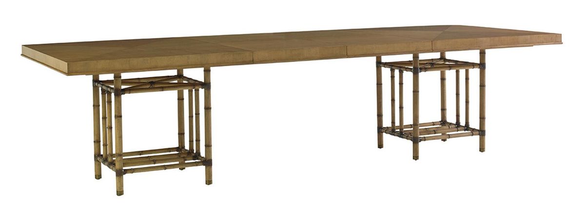 Tommy Bahama Home Twin Palms Caneel Bay Dining Table in Medium Umber