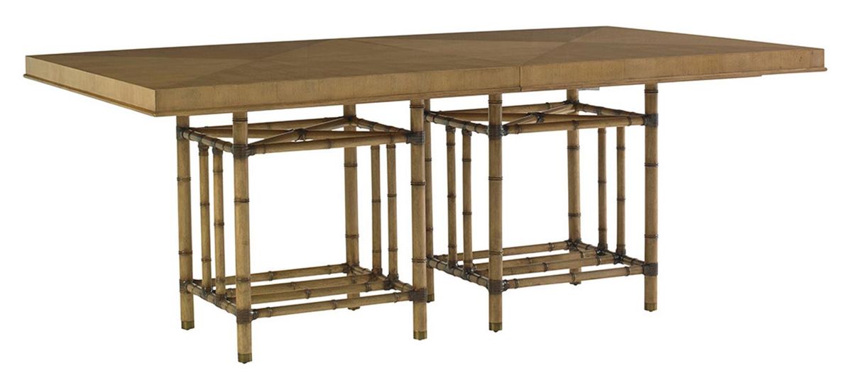 Tommy Bahama Home Twin Palms Caneel Bay Dining Table in Medium Umber