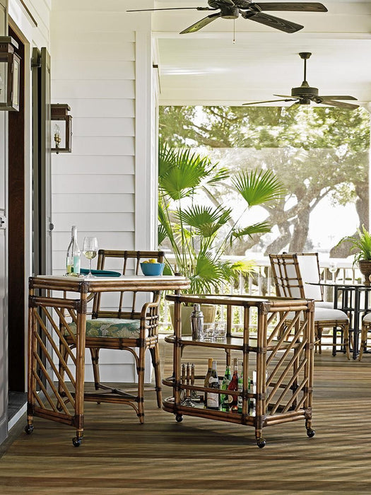 Tommy Bahama Home Twin Palms Cable Beach Bar Cart in Medium Umber 01-0558-862