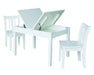 John Thomas Home Accents Mission Lift Top Storage Table and Chairs in White image