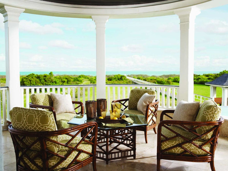 Tommy Bahama Island Estate Key Largo Cocktail Table w/Glass Top