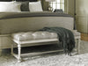 Lexington Oyster Bay Bellport Leather Bed Bench in Millstone image
