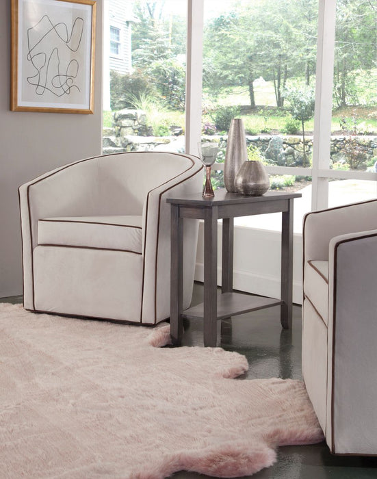 John Thomas Destinations Keystone Accent Table in Heather Gray