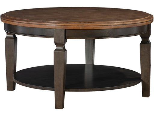 John Thomas Vista Round Coffee Table in Hickory & Coal image