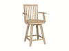John Thomas Unfinished 24'' Mission Arm Swivel Stool image