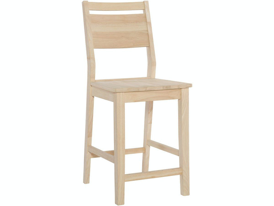 John Thomas Unfinished 24 Inch Aspen Panelback Stool image