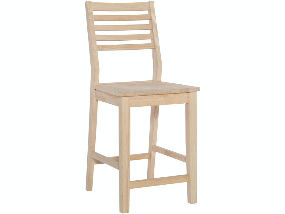 John Thomas Unfinished 24 Inch Aspen Ladderback Stool image