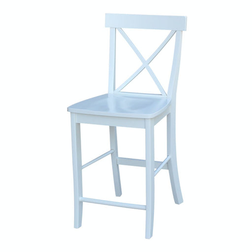 John Thomas Dining Essentials X-Back Stool in Pure White image