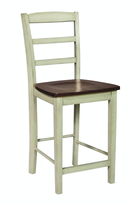John Thomas Dining Essentials Madrid Stool in Almond & Espresso image