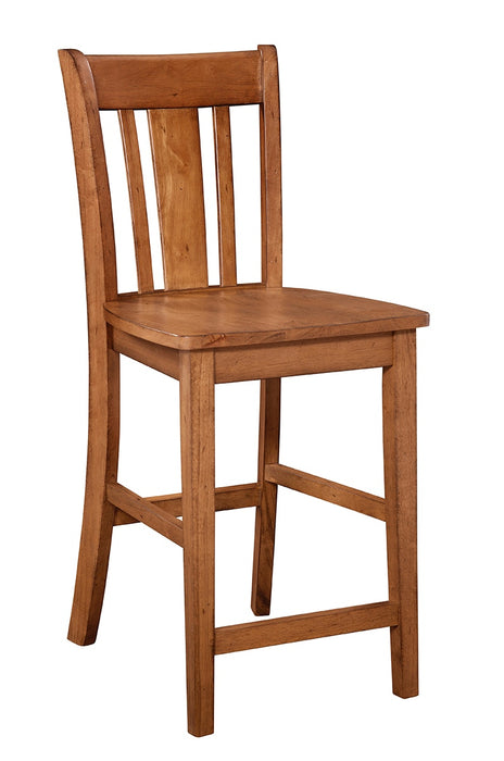 John Thomas Dining Essentials San Remo Stool in Bourbon Oak image