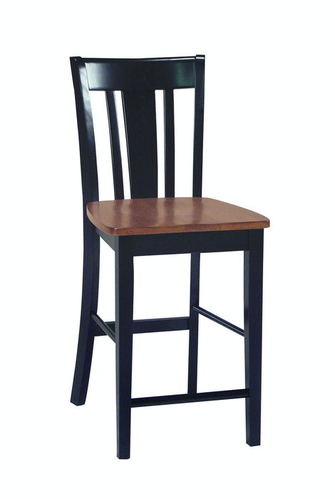 John Thomas Dining Essentials San Remo Stool in Black & Cherry image