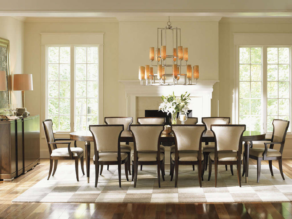 Lexington Tower Place Seneca Upholstered Arm Chair in Walnut Brown Arlington Finish (Set of 2)