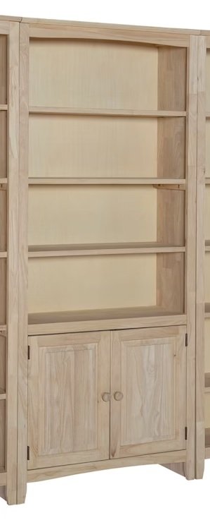 John Thomas Unfinished Bookcase with Doors/SH-322D image