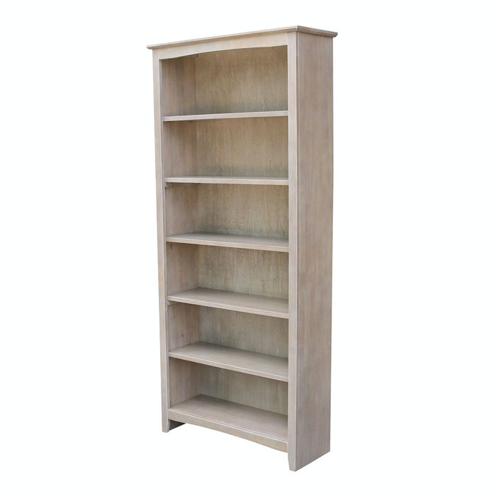 John Thomas Home Accents 72'' Shaker Bookcase Taupe Gray image