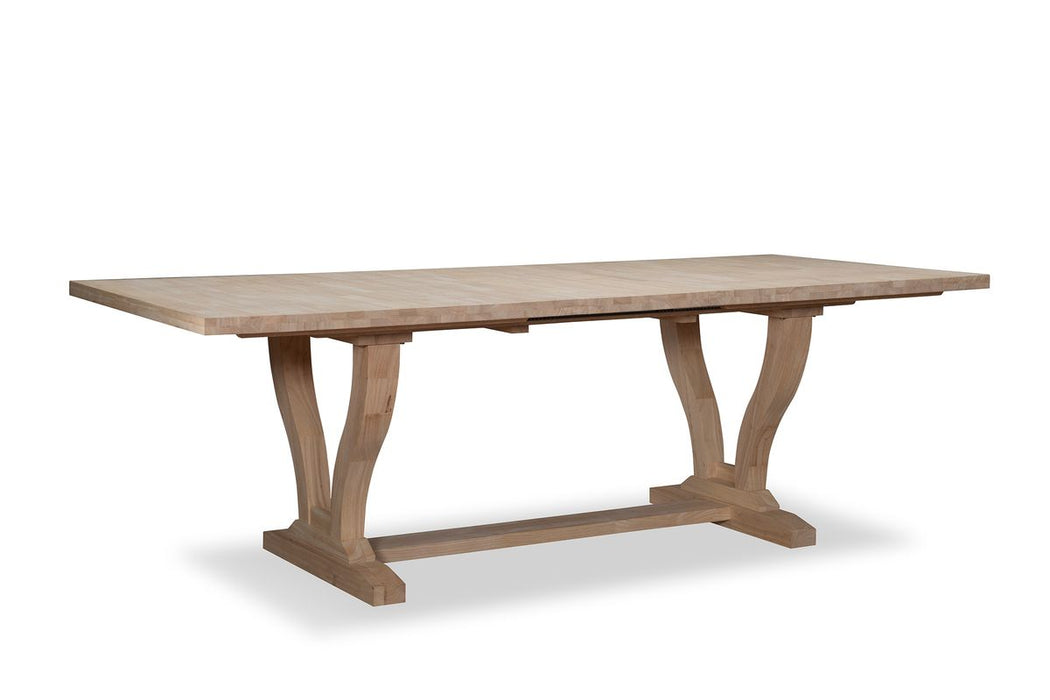 John Thomas Unfinished Elle Trestle Table Top image