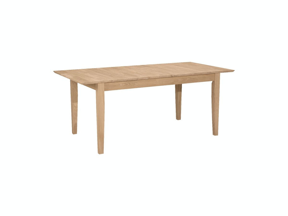 John Thomas Unfinished Butterfly Leaf Extension Table w/ Shaker leg image