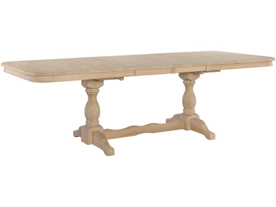 John Thomas Unfinished Double Butterfly Leaf Table (top only) / Double Pedestal Base image