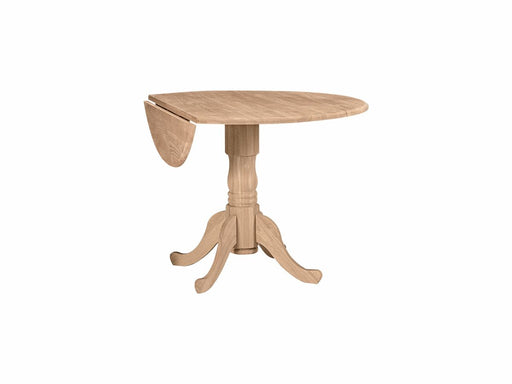 John Thomas Unfinished Dropleaf Pedestal Table image