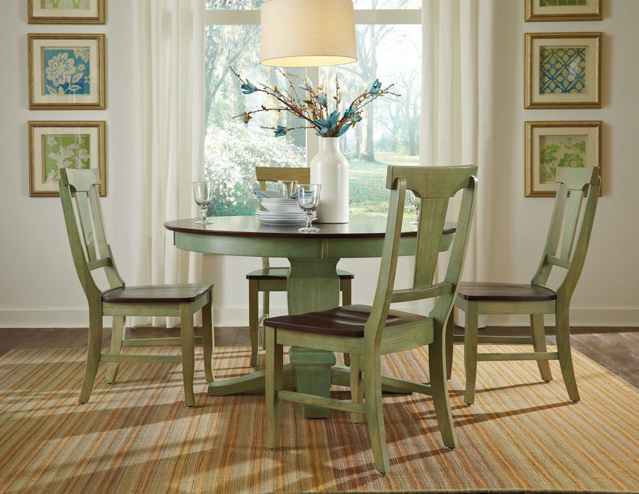 John Thomas Unfinished Round Pedestal Table (top only) / Java Pedestal