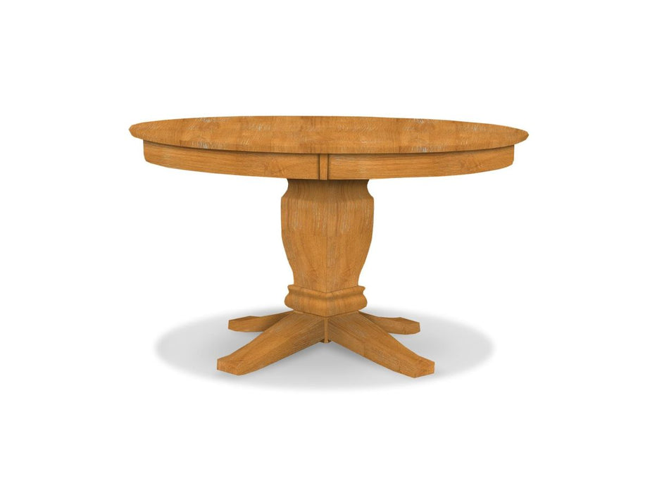 John Thomas Unfinished Round Pedestal Table (top only) / Java Pedestal image