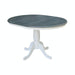 John Thomas Dining Essentials Round Extension Table in Heather Gray/ White;T05-30B image