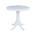 John Thomas Dining Essentials 36'' Pedestal Table in Pure White;T08-30B;T08-6B image