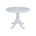 John Thomas Dining Essentials 36'' Pedestal Table in Pure White;T08-30B image
