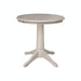 John Thomas Dining Essentials 30'' Pedestal Table in Taupe Gray image