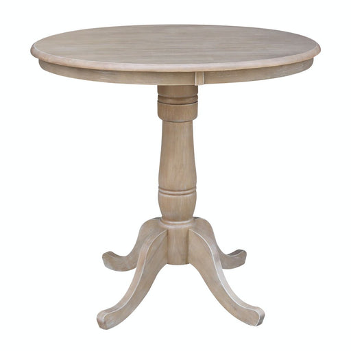 John Thomas Dining Essentials 36'' Pedestal Table in Taupe Gray;T09-30B;T09-6B image