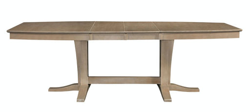 John Thomas Cosmopolitan Milano Double Pedestal Extension Table in Taupe Gray image