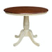 John Thomas Dining Essentials 36'' Pedestal Table in Espresso / Almond image