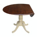 John Thomas Dining Essentials Round Dropleaf Pedestal Table in Almond & Espresso image