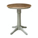 John Thomas Dining Essentials 30'' Pedestal Table in Hickory/Stone image