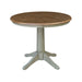 John Thomas Dining Essentials 36'' Pedestal Table in Hickory / Stone image