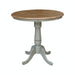 John Thomas Dining Essentials 36'' Pedestal Table in Hickory / Stone image