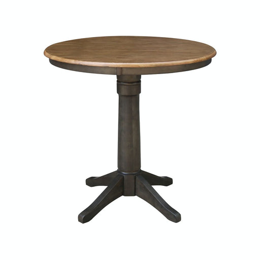 John Thomas Dining Essentials 36'' Pedestal Table in Hickory / Coal image