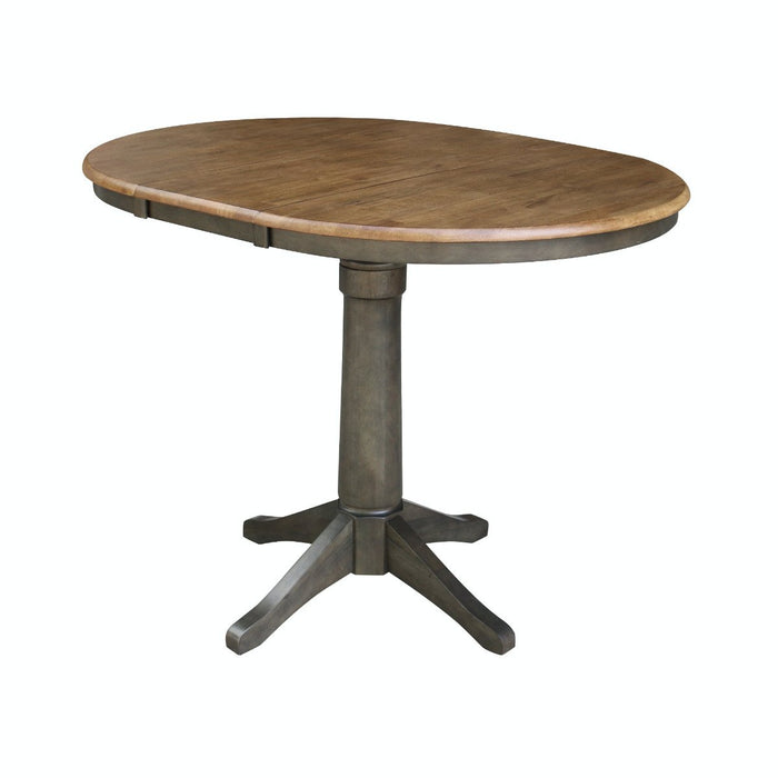 John Thomas Dining Essentials Round Extension Table in Hickory/Coal image