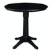 John Thomas Dining Essentials 36'' Pedestal Table in Black image