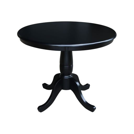John Thomas Dining Essentials 36'' Pedestal Table in Black image