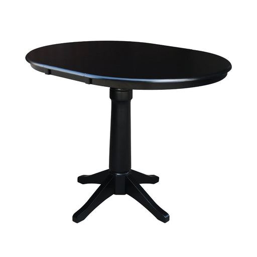 John Thomas Dining Essentials Round Extension Table in Black image