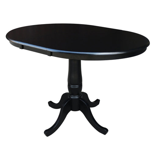 John Thomas Dining Essentials Round Extension Table in Black image
