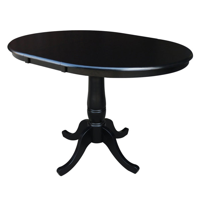 John Thomas Dining Essentials Round Extension Table in Black image