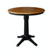 John Thomas Dining Essentials 36'' Pedestal Table in Cherry / Black image