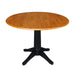 John Thomas Dining Essentials Round Dropleaf Pedestal Table in Cherry / Black image